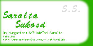 sarolta sukosd business card